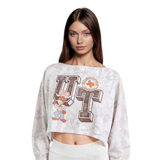 Hollister University of Texas at Austin Longhorns Off The Shoulder Graphic Sweatshirt